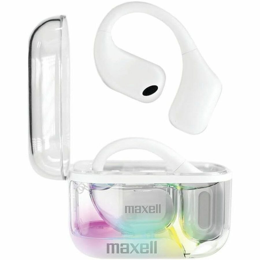 Maxell Ows Wireless Earbud And Light Up Charging Case - Clear/White - 6 Case Pac