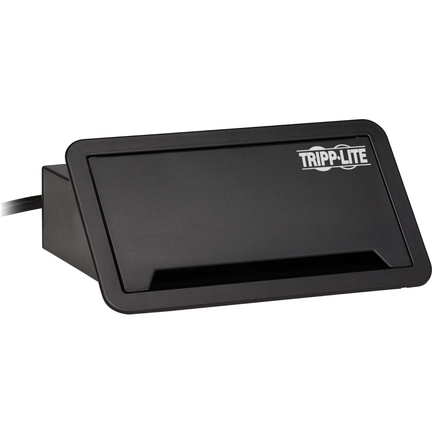 Eaton Tripp Lite Series Power It! 2-Outlet In-Desk Power and Charging Dock - 4x USB-A, USB-B, HDMI, RJ11, RJ45, 10 ft. Cord, Antimicrobial Protection, Black