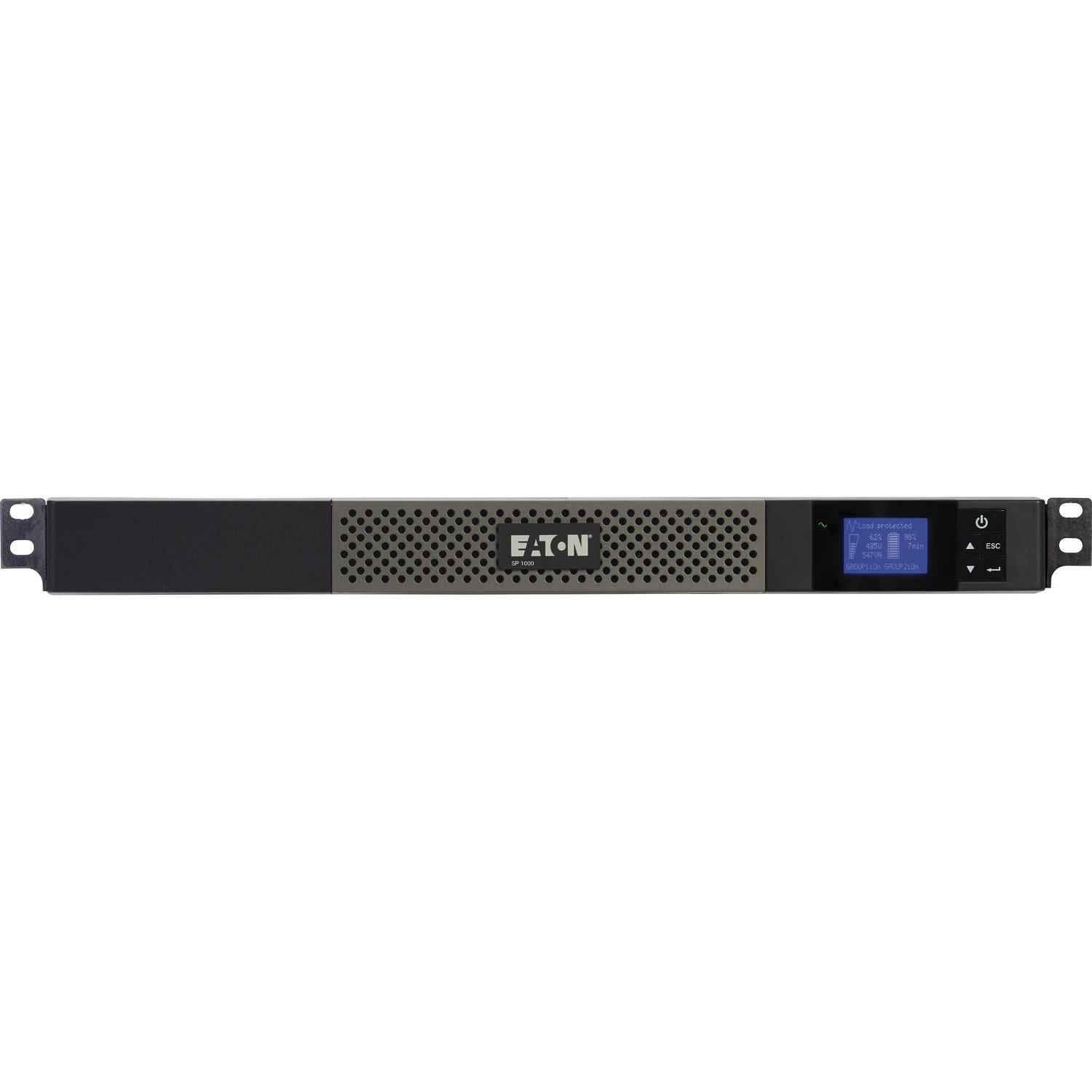 Eaton 5P 1000VA 770W 120V Line-Interactive UPS, 5-15P, 5x 5-15R Outlets, True Sine Wave, Cybersecure Network Card Option, 1U