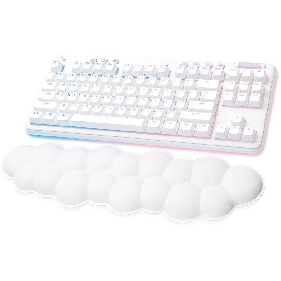 Logitech G Aurora G715 Robuust Gaming-toetsenbord - Draadloos Verbinding - RGB LED - Swiss - QWERTZ indeling - Wit