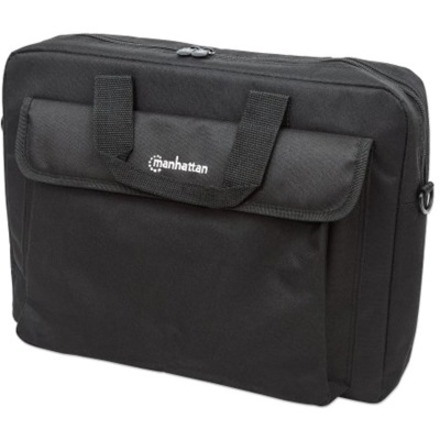 Manhattan London Laptop Bag 15.6In Black- Top Loader