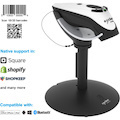 Socket Mobile DuraScan® D740, Universal Barcode Scanner, White & Charging Stand