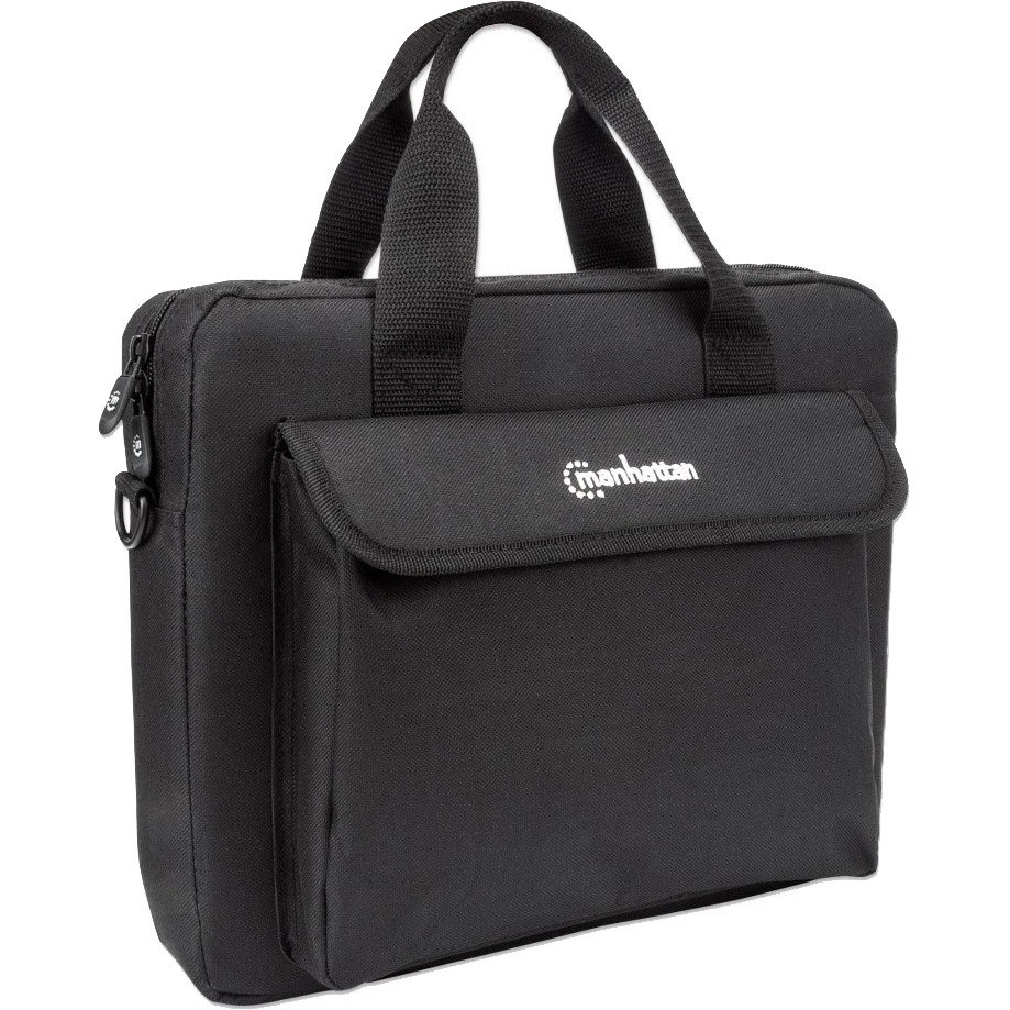 London Laptop Bag 12.5" , Top Loader, Black, LOW COST, Accessories Pocket, Shoulder Strap (removable), Notebook Case, Three Year Warranty