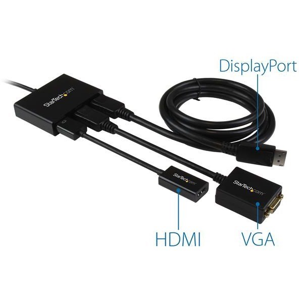 StarTech.com 3-Port DisplayPort 1.2 Splitter, DisplayPort to 3x DP Multi-Monitor Adapter, Dual 4K 30Hz and 1080p Computer MST Hub, Windows~3-Port Multi Monitor Adapter, DisplayPort 1.2 MST Hub, Dual 4K, 1x 1080p, Video Splitter for Extended Desktop Mode, Windows