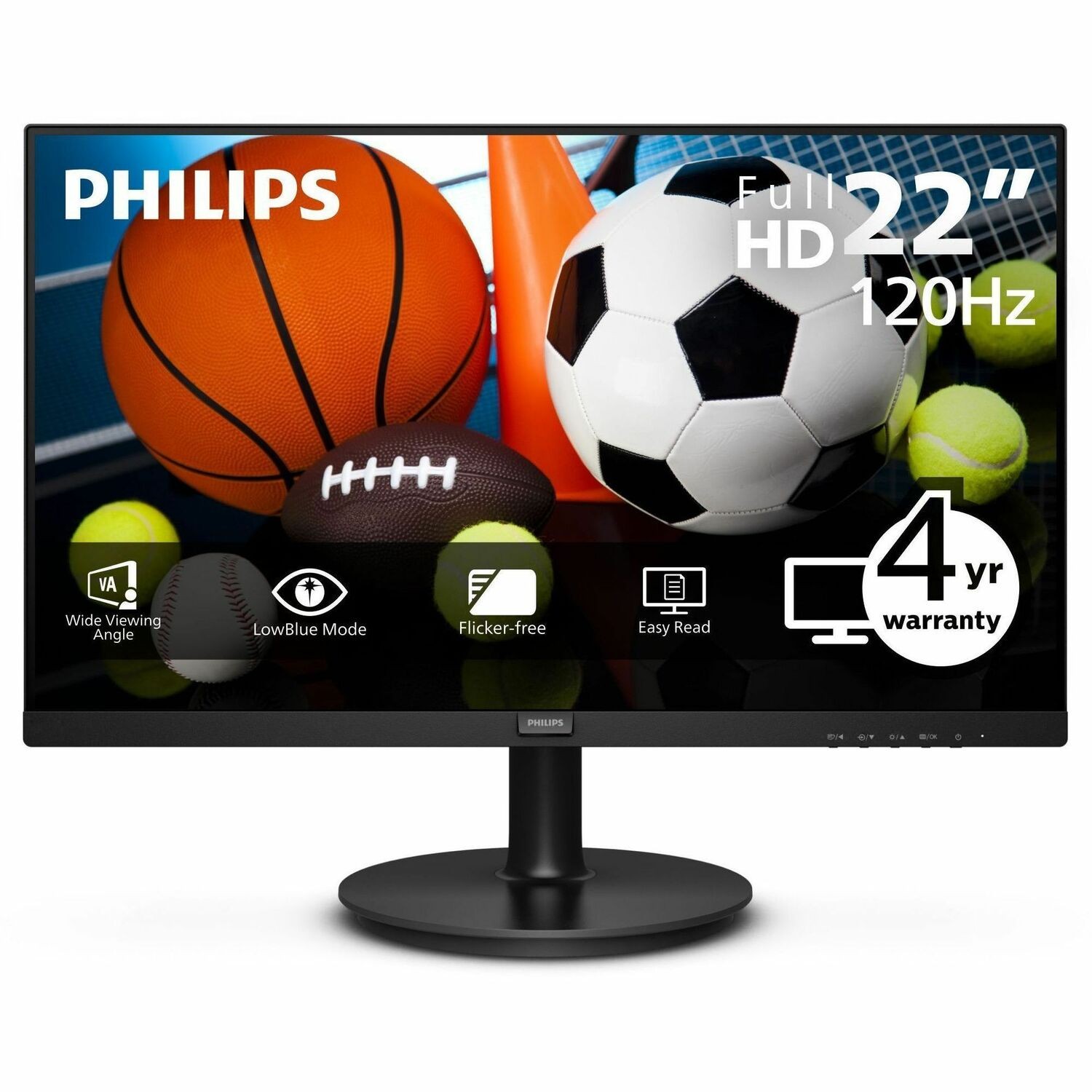 Philips 221V8LB3S - LCD Monitor - Flat - 1920 X 1080 - 21.5Inch - 4MS Response Time - 12