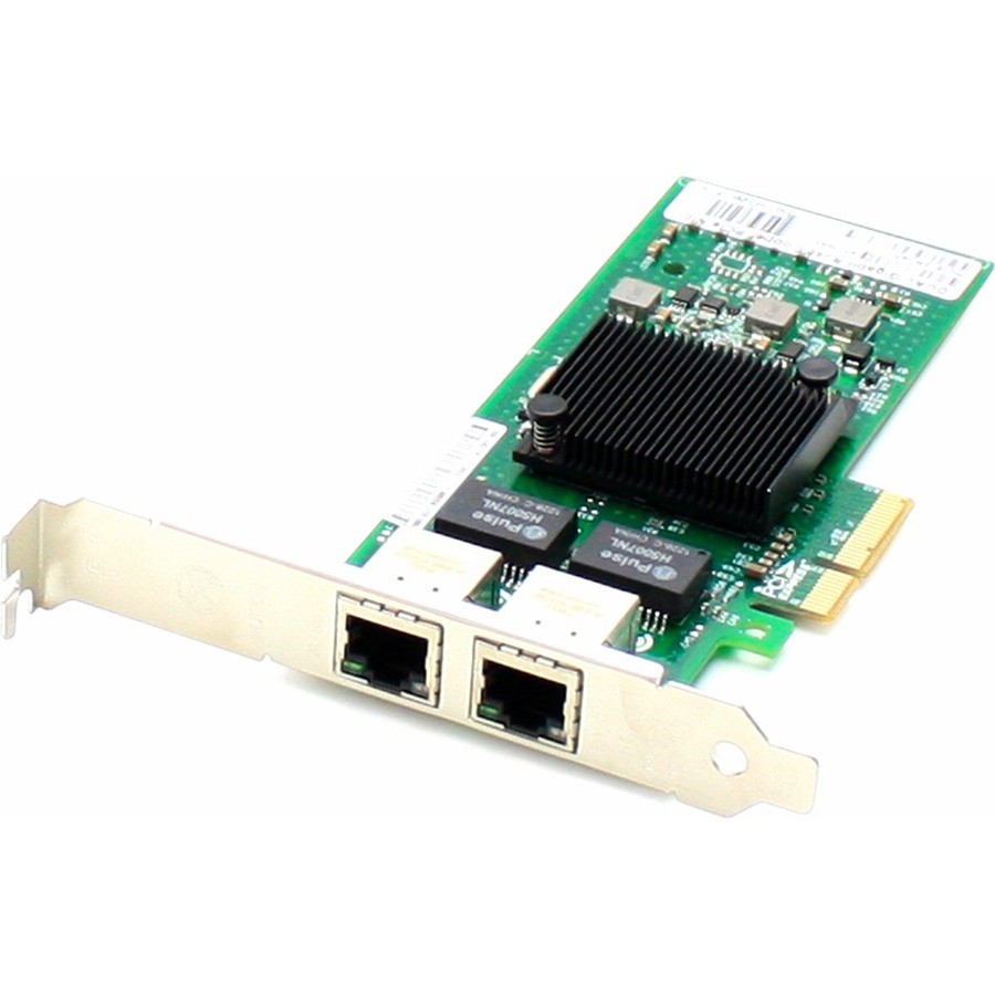 AddOn 10/100/1000Mbs Dual RJ-45 Port 100m PCIe 2.0 x4 Network Interface Card Intel I350 Chipset