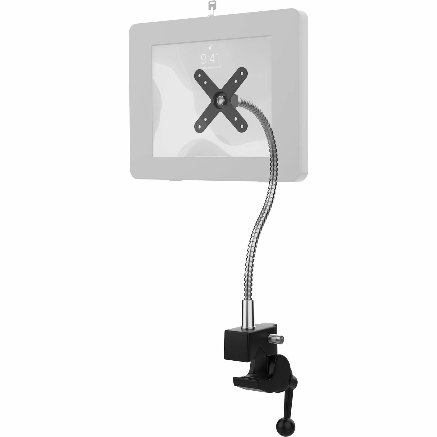 CTA Digital Heavy-Duty Security Gooseneck Clamp Stand w/ VESA Plate