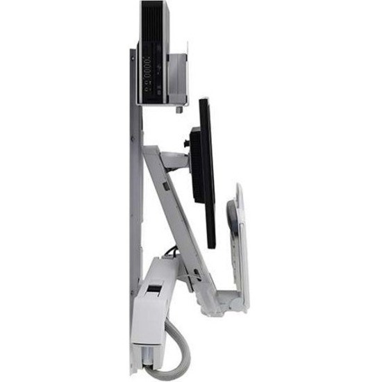 Ergotron StyleView Wall Mount for Monitor, CPU, Keyboard, Scanner - White