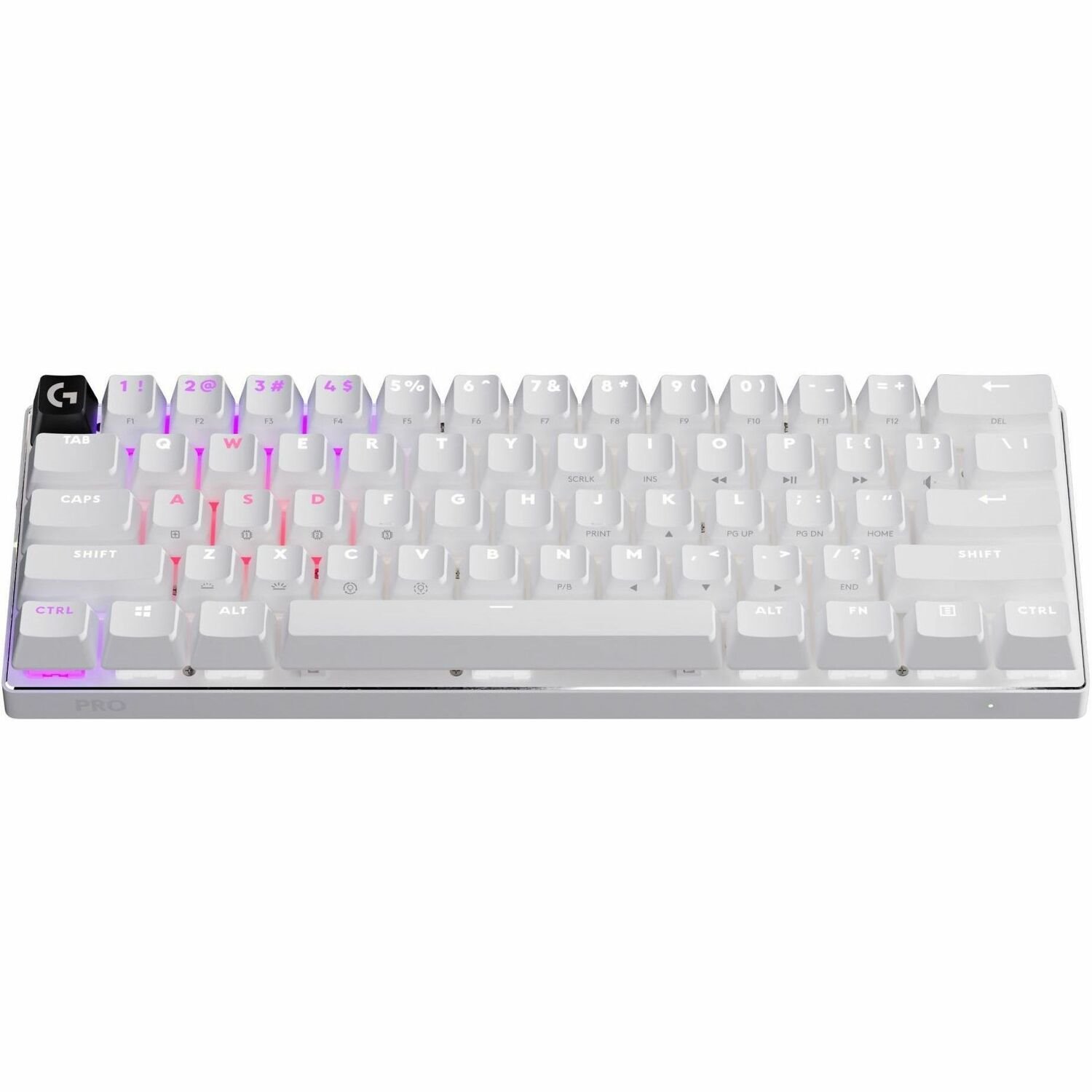 Logitech G PRO X 60 LIGHTSPEED Wireless Gaming Keyboard, Ultra Compact TKL 60% Mechanical Keyboard for Windows PC, LIGHTSYNC RGB, Dual-Shot PBT Keycaps, GX Optical Linear Switches, White