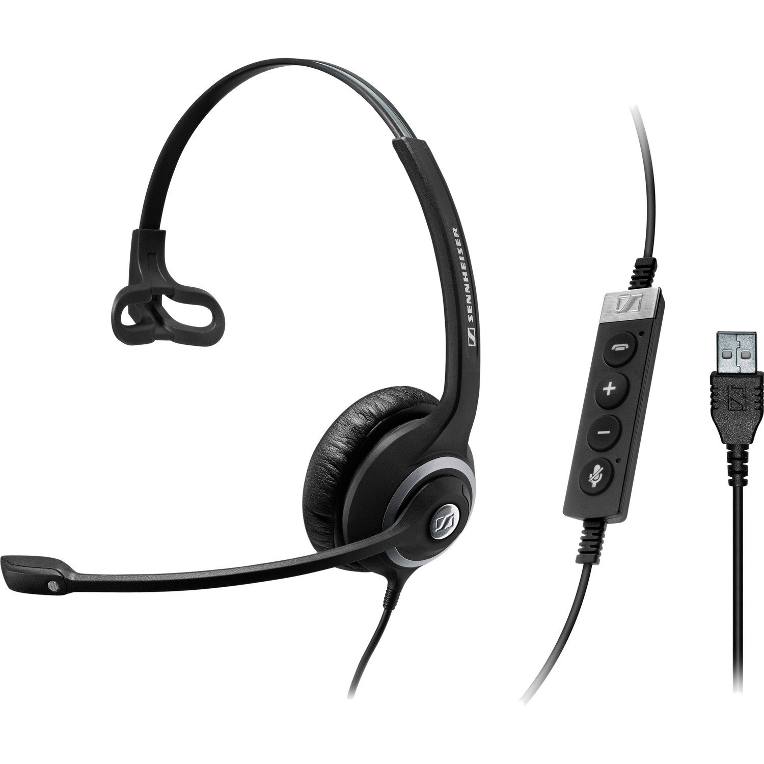 Sennheiser Circle SC 230 MS II Wired Over-the-head Mono Headset - Black, Silver