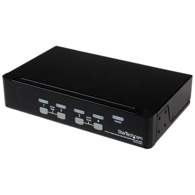 StarTech.com 4 Port 1U Rackmount USB KVM Switch with OSD