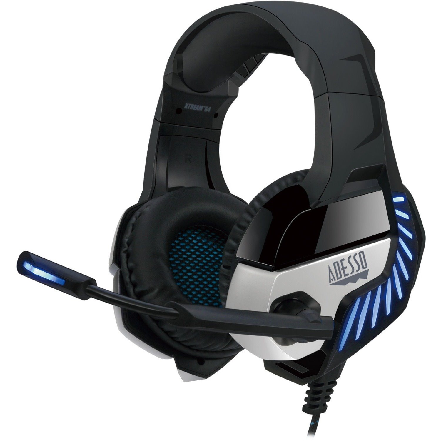 Adesso Xtream G4 Wired Over-the-head Stereo Gaming Headset - Black/Grey