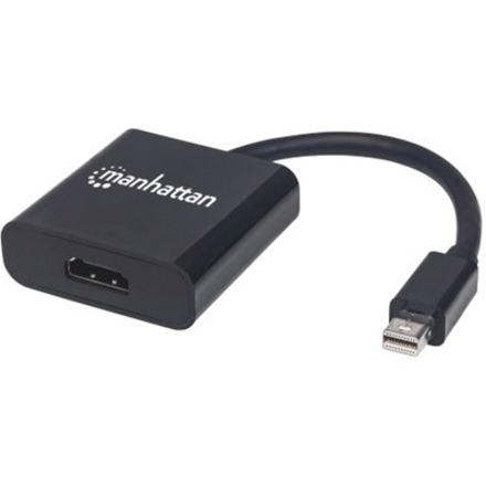 Manhattan Mini Displayport To Hdmi Adapt- 19.5CM 4K/60HZ Male/Female Black