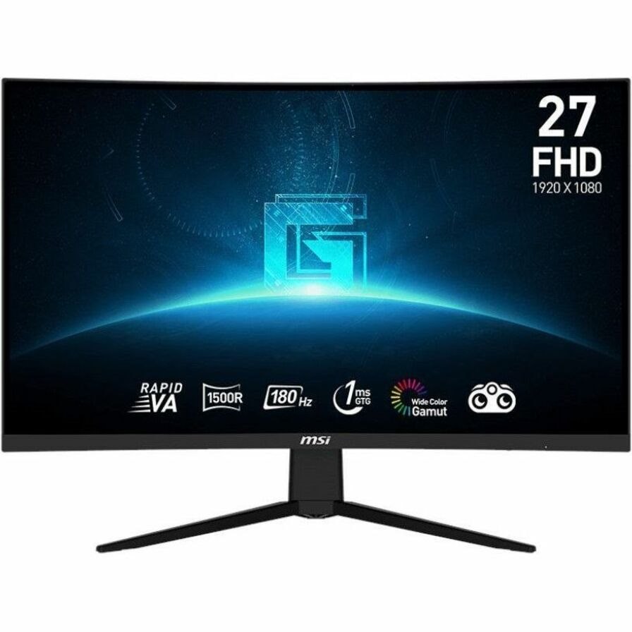 MSI G27C3F 27" Class Full HD Curved Screen Gaming LCD Monitor - 16:9 - Black