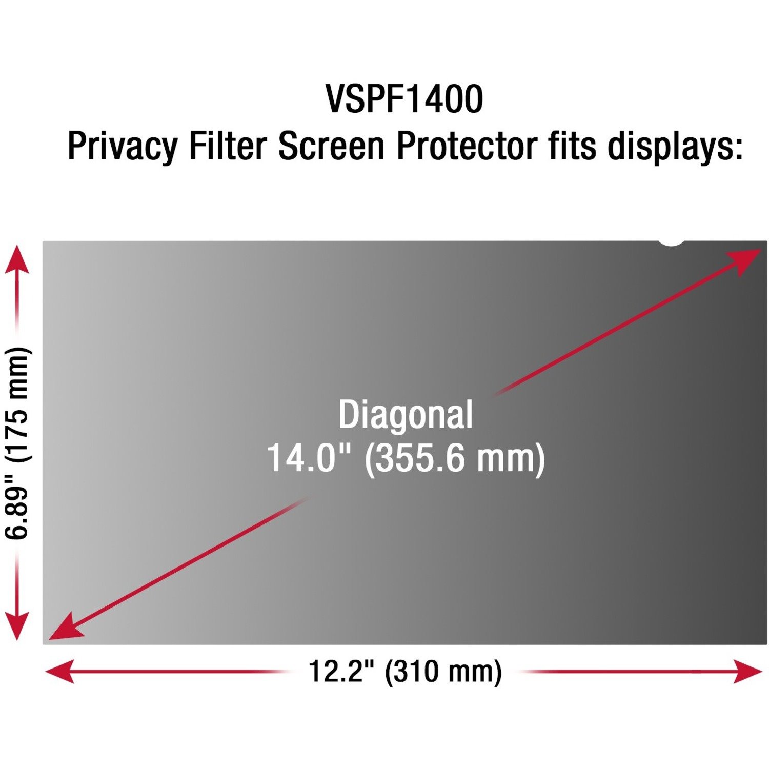 ViewSonic Privacy Screen Filter Black