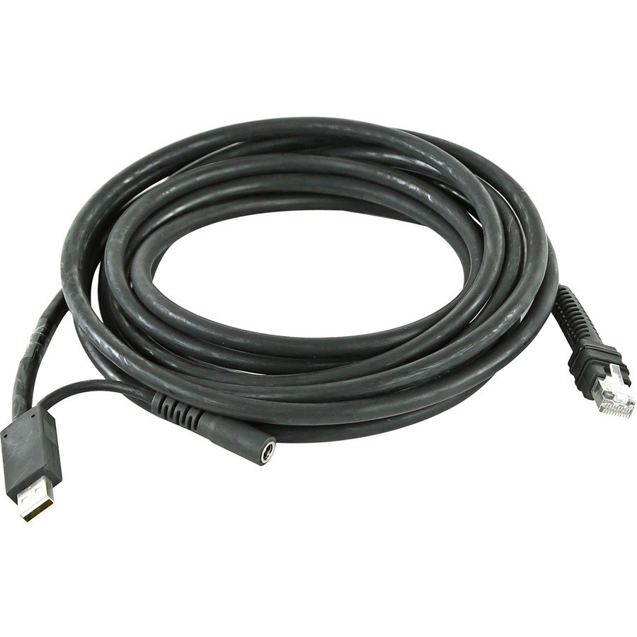 Zebra USB Cable (Shielded Series A Connector, 15ft. Straight), 12V