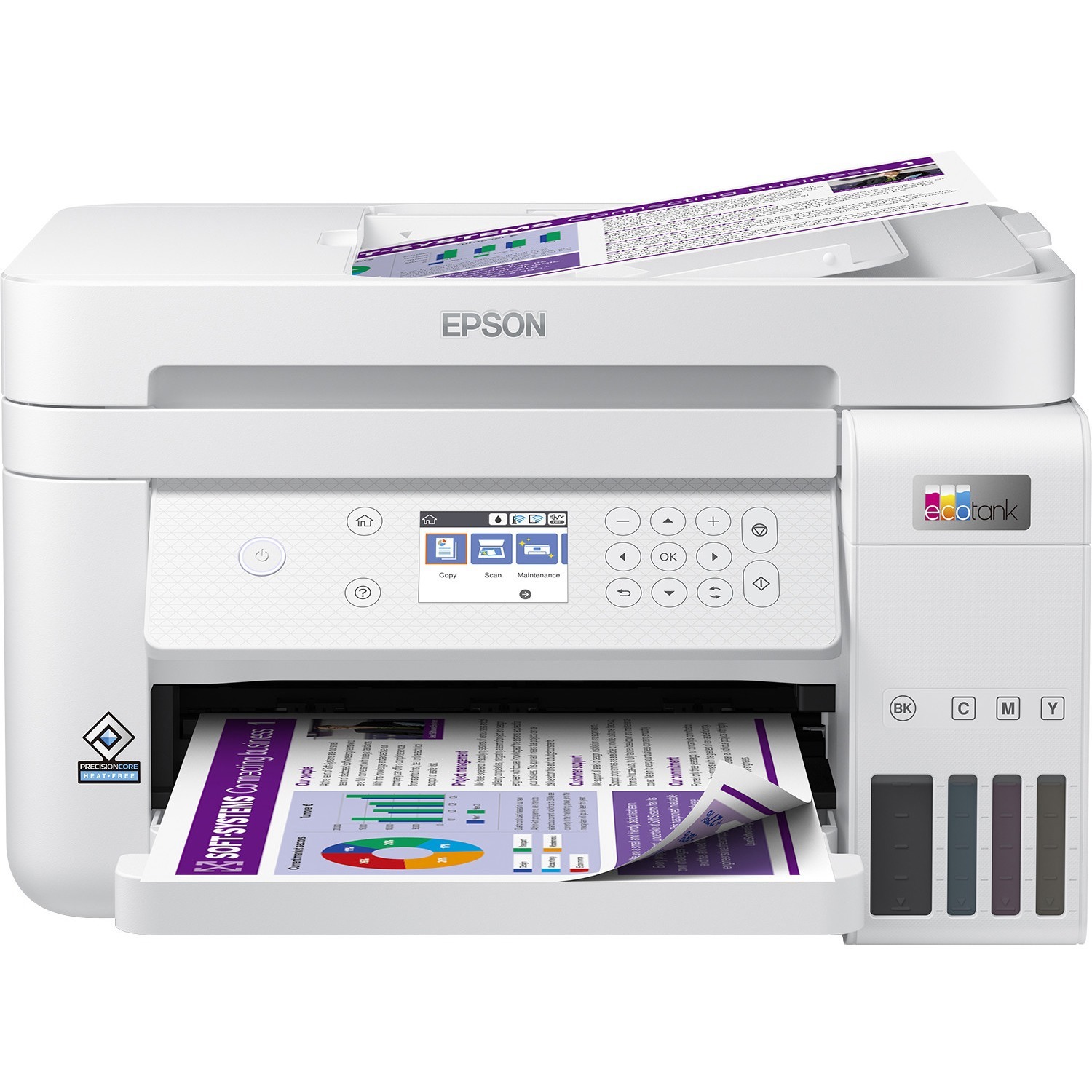 Epson L6276 Wireless EcoTank Inkjet Multifunction Printer - Colour - White