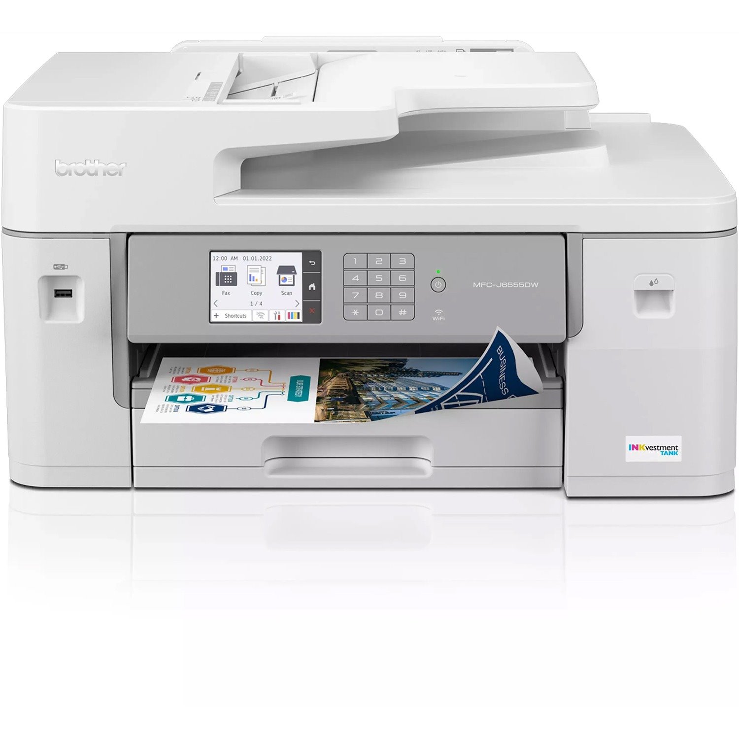 Brother MFC-J6555DW Wireless INKvestment Tank Inkjet Multifunction Printer - Color