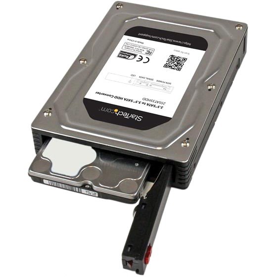 StarTech.com 2.5" to 3.5" SATA Aluminum Hard Drive Adapter Enclosure with SSD / HDD Height up to 12.5mm