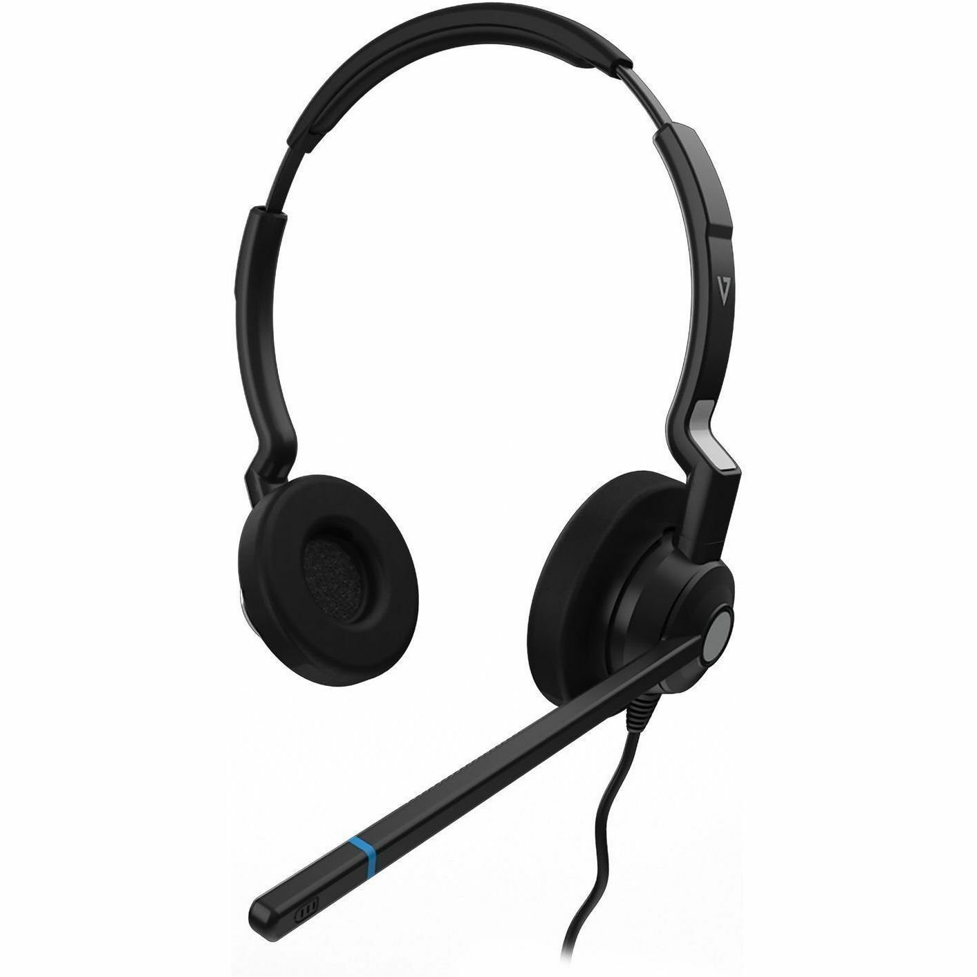 V7 HQ511 Wired On-ear, Over-the-head Stereo Headset - Black, Silver