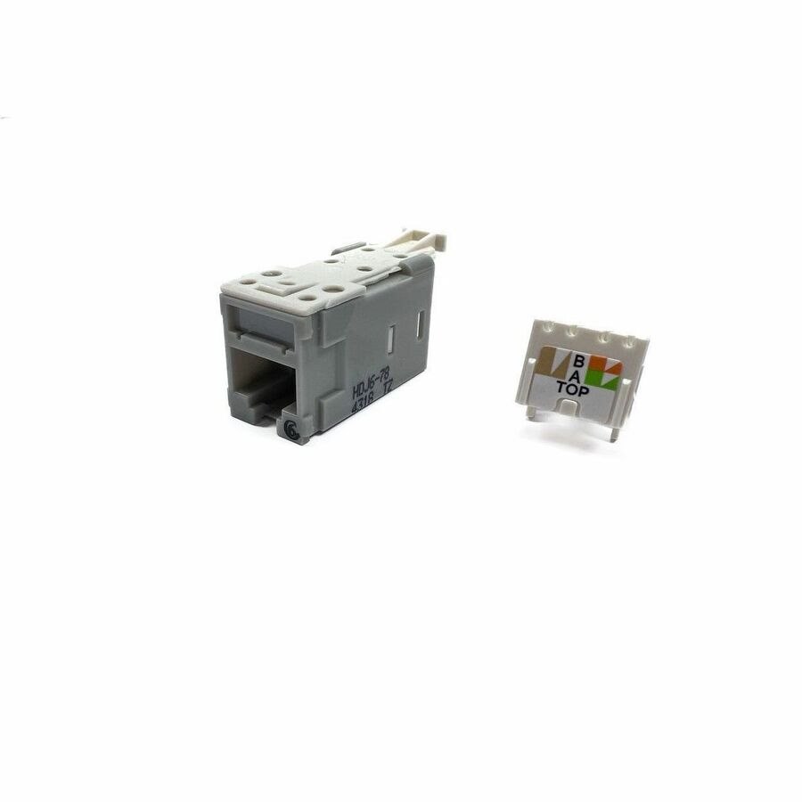 Ortronics Clarity High Density Jack (HDJ) CAT6, T568A/B, Dark Gray