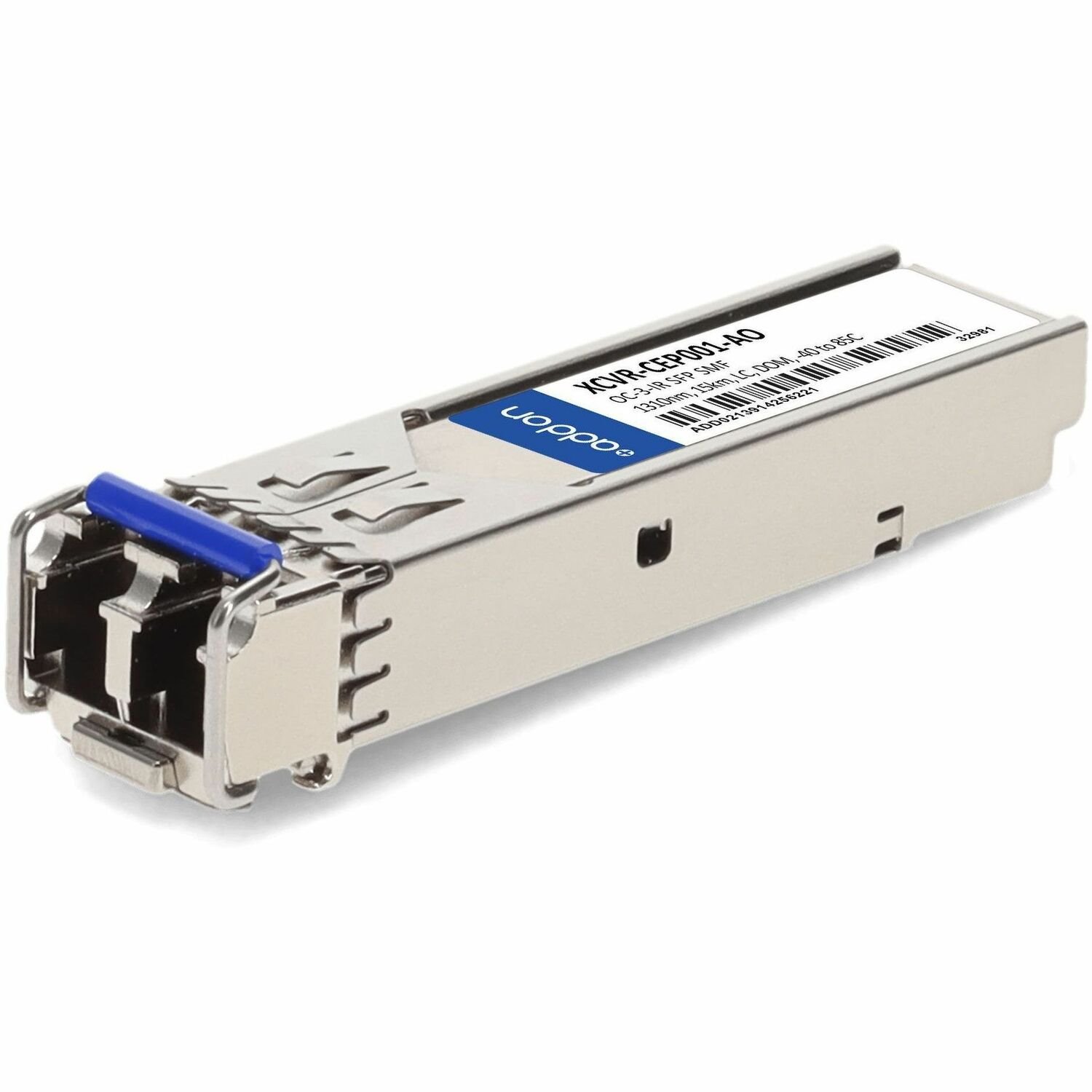 AddOn Ciena&reg; XCVR-CEP001 Compatible TAA OC-3-SR OC-3/STM-1 (155mbs) SFP Transceiver (SMF, 1310nm, 15km, LC, DOM, -40 to 85C)