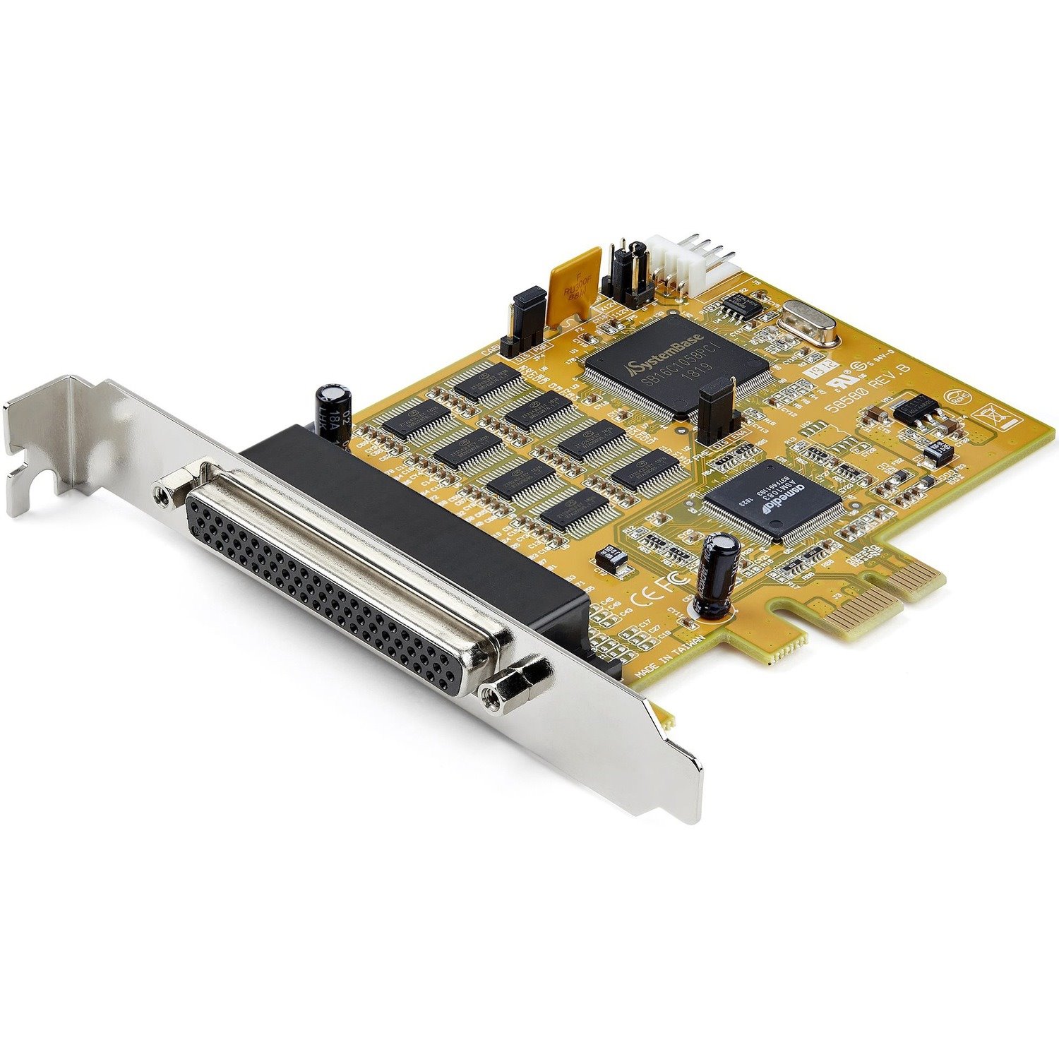 StarTech.com 8-Port PCI Express RS232 Serial Adapter Card, PCIe to DB9 RS232 Controller Card, 16C1050 UART, 15kV ESD, Windows Only, TAA