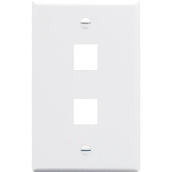 ICC 2-Port Keystone Wall Plate, White