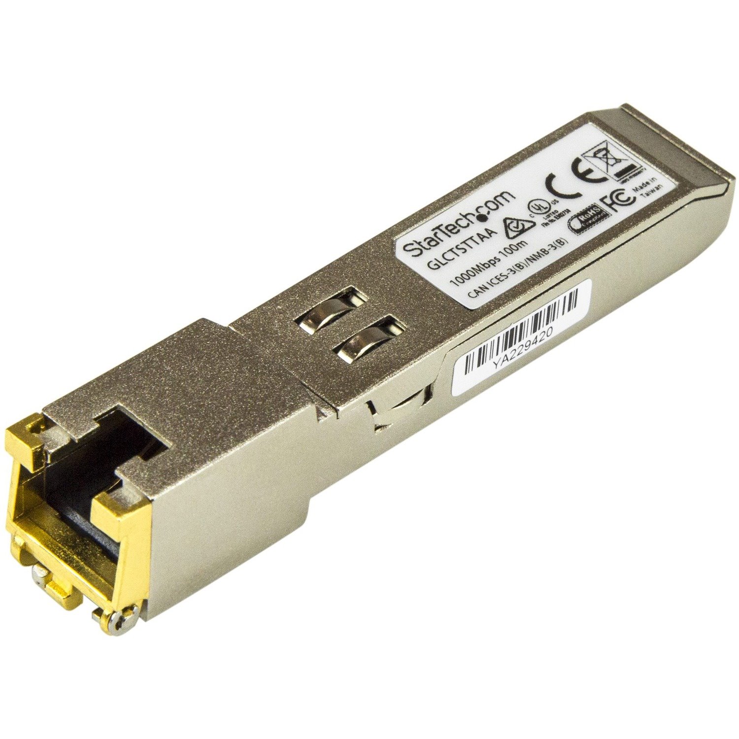 StarTech.com Cisco GLC-T Compatible SFP Module - 1000BASE-T - 1GE Gigabit Ethernet SFP SFP to RJ45 Cat6/Cat5e Transceiver - 100m