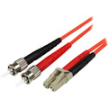 StarTech.com 1m Fiber Optic Cable - Multimode Duplex 50/125 - LSZH Fiber Jumper Cord - LC/ST