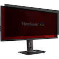 ViewSonic 34" Privacy Filter Screen Protector for ultra-Widescreen (21:9) LCD Monitor Lightweight Anti-glare and Anti-scratch, Black. 20 screen protectors per master pack.
