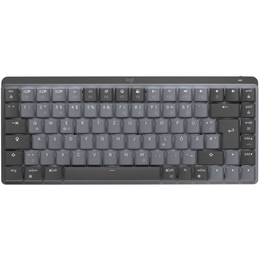 Logitech MX Mechanical Mini Keyboard - Wireless Connectivity - French - AZERTY Layout - Graphite Grey