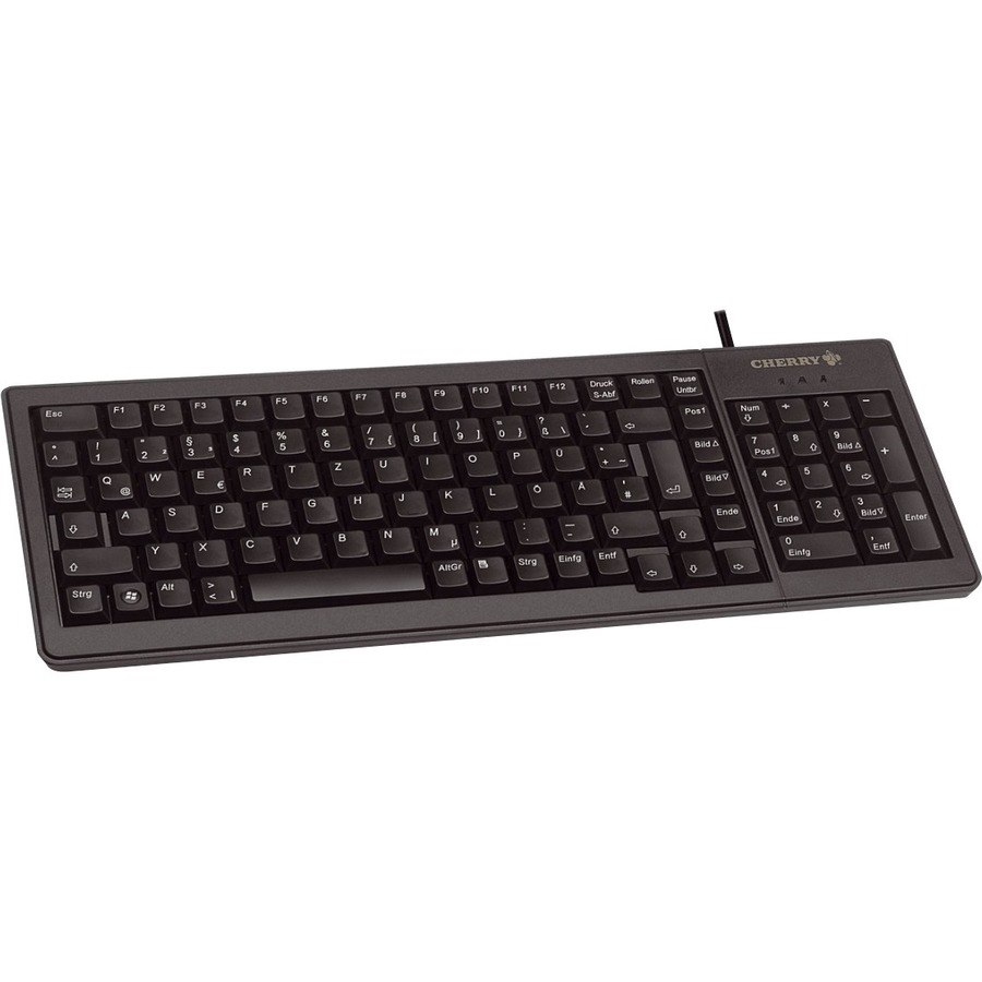 CHERRY G84-5200 Keyboard - Cable Connectivity - USB, PS/2 Interface - Switzerland - QWERTZ Layout - Black