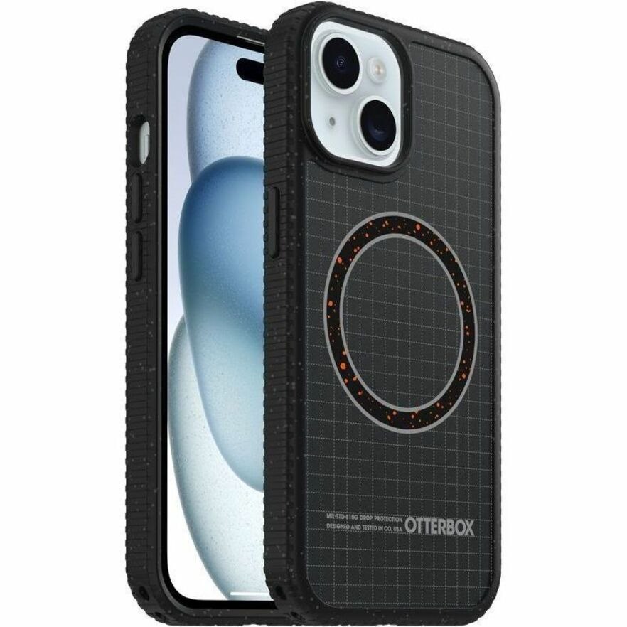 OtterBox Sole Case for Apple iPhone 13, iPhone 14, iPhone 15, iPhone 16e Smartphone - Midnight Circuit (Black)