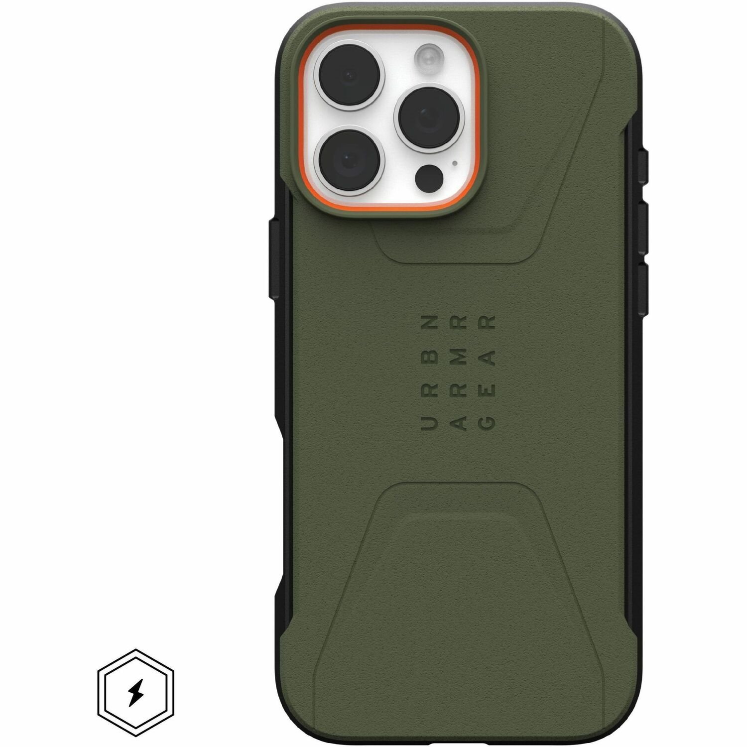 Urban Armor Gear Civilian Draagtas/-koffer Apple iPhone 16 Pro Max Smartphone - Olive drab