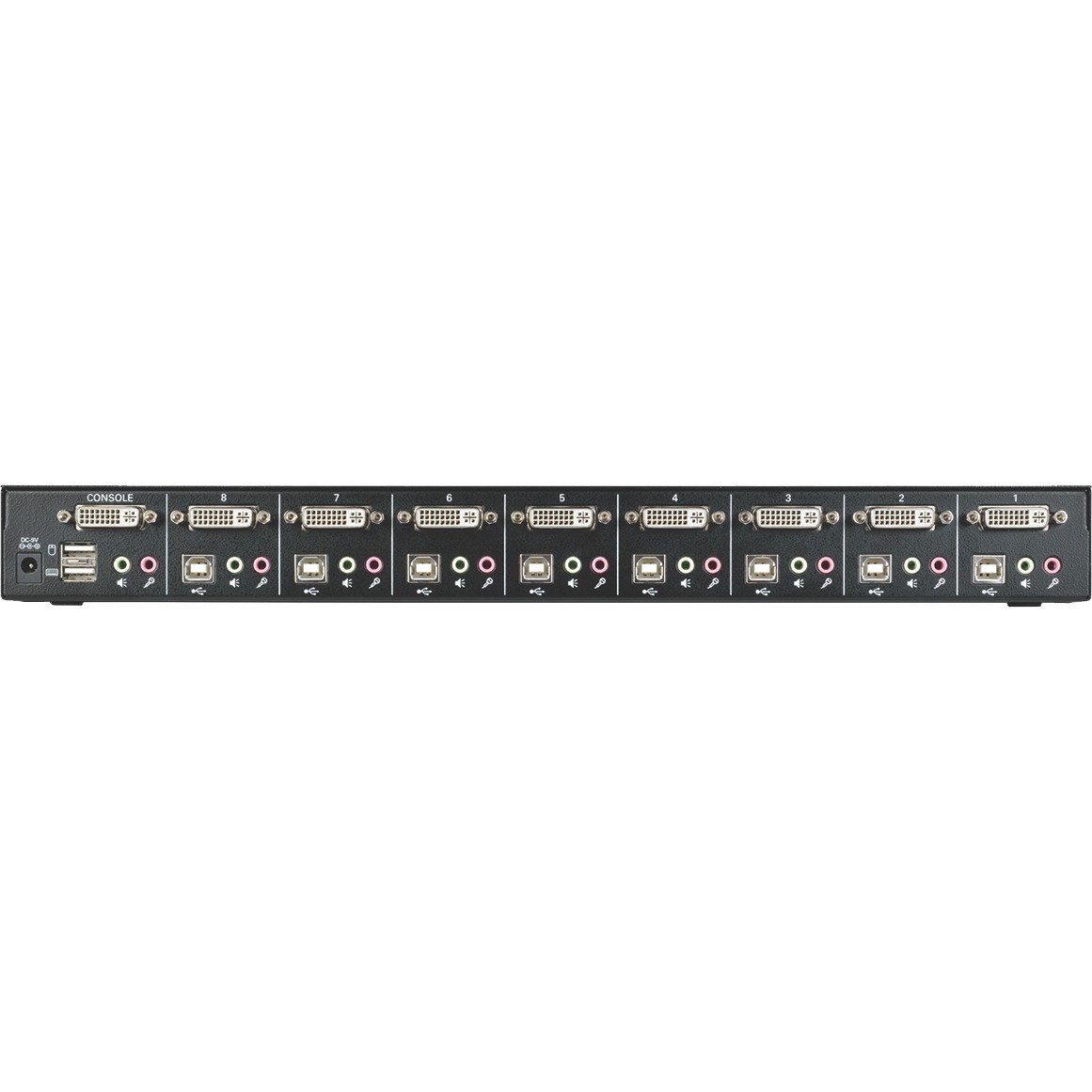 Tripp Lite by Eaton 8-Port 1U Rack-Mount DVI / USB KVM Switch with Audio and 2-port USB Hub