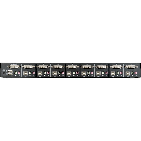Eaton Tripp Lite Series 8-Port 1U Rack-Mount DVI / USB KVM Switch with Audio and 2-port USB Hub