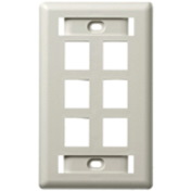 Hubbell 6-Socket IFP16GY Faceplate