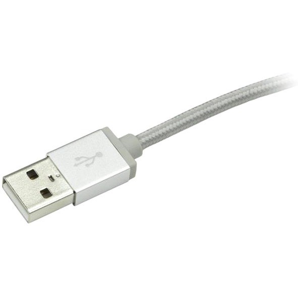 StarTech.com 1m USB Multi Charging Cable - Braided - Apple MFi Certified - USB 2.0 - Charge 1x device at a time - For USB-C or Lightning devices attach the corresponding connector of the cable to the Micro-USB connector and plug into your device - For Micro-USB devices plug the middle connector into your device