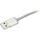 StarTech.com 1m USB Multi Charging Cable - Braided - Apple MFi Certified - USB 2.0 - Charge 1x device at a time - For USB-C or Lightning devices attach the corresponding connector of the cable to the Micro-USB connector and plug into your device - For Micro-USB devices plug the middle connector into your device