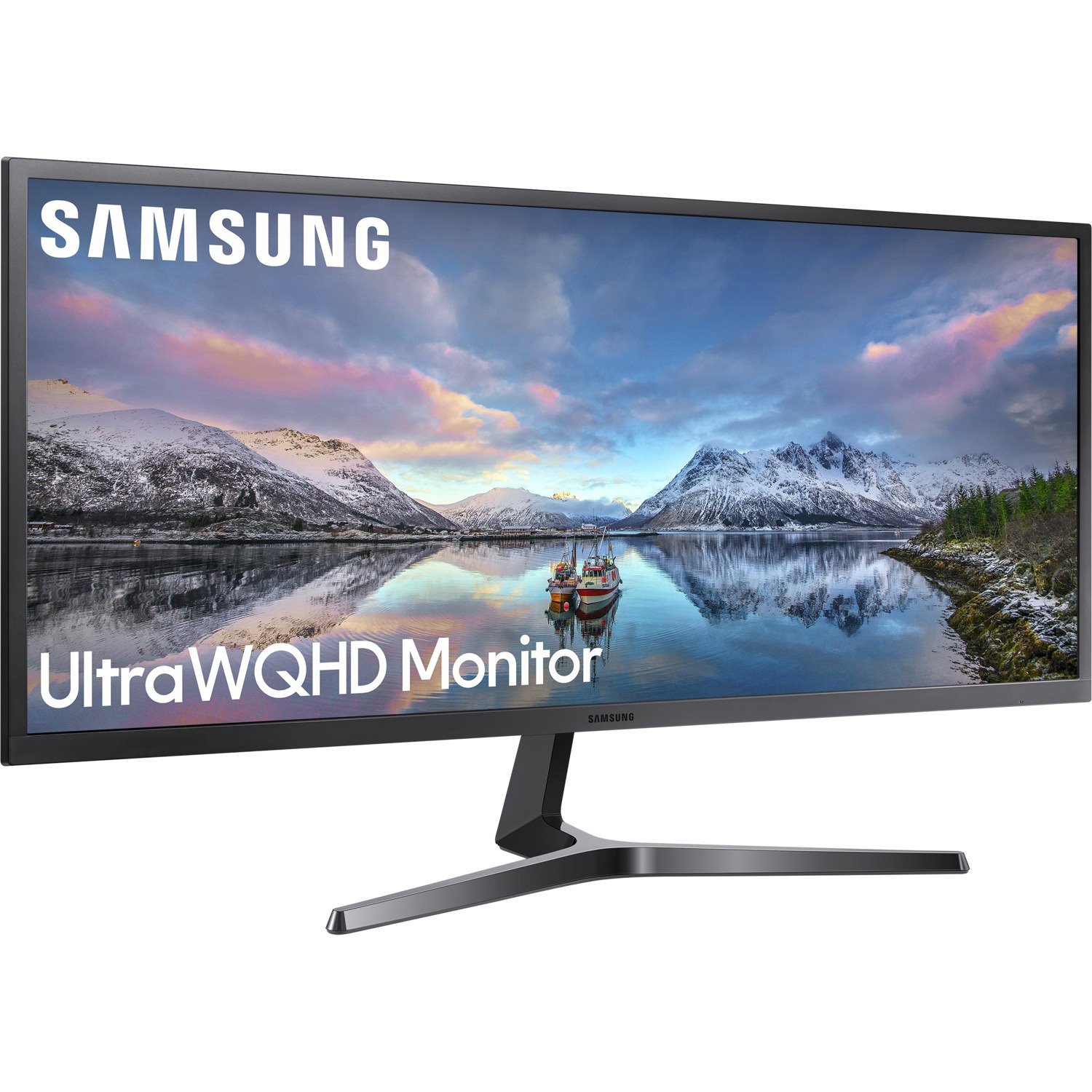 Samsung S34J550WQU 34" Class WQHD+ Gaming LCD Monitor - 21:9 - Dark Blue Gray