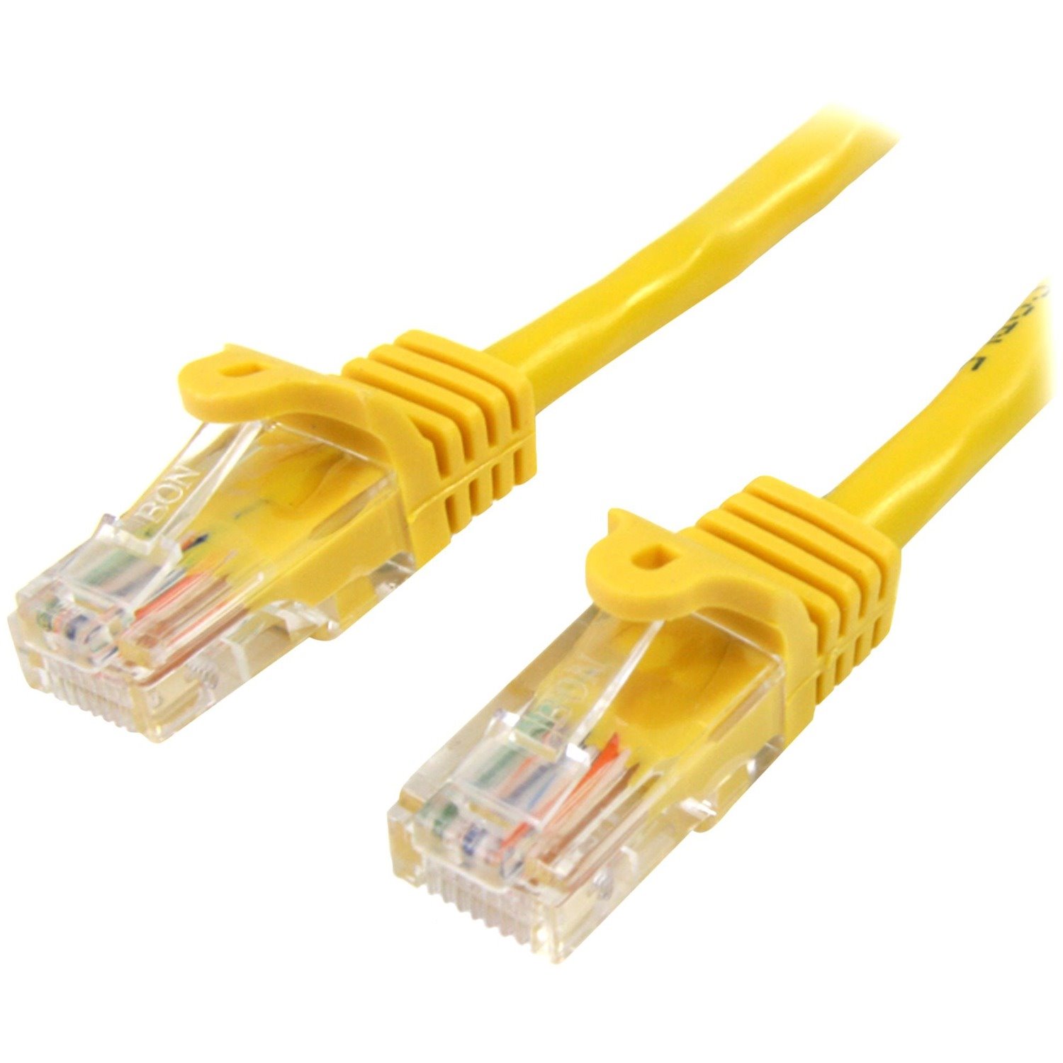 StarTech.com 1 m Yellow Cat5e Snagless RJ45 UTP Patch Cable - 1m Patch Cord - Ethernet Patch Cable - RJ45 Male to Male Cat 5e Cable