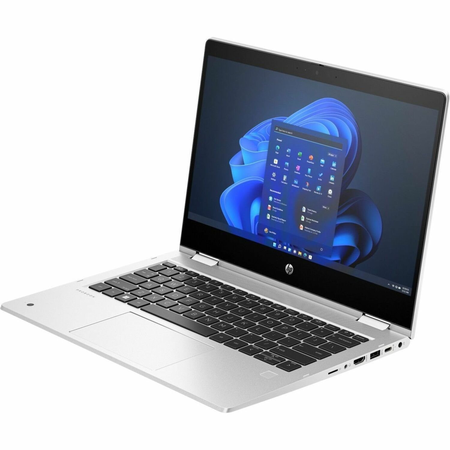 HP Pro x360 435 G10 13.3" Touchscreen Convertible 2 in 1 Notebook - Full HD - 60 Hz - AMD Ryzen 5 7530U - 16 GB - 256 GB SSD - Pike Silver Aluminum