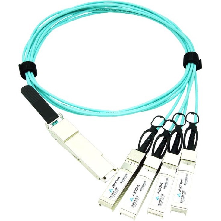 Axiom 100GBASE-AOC QSFP28 to 4 SFP28 Active Optical Cable, 3m