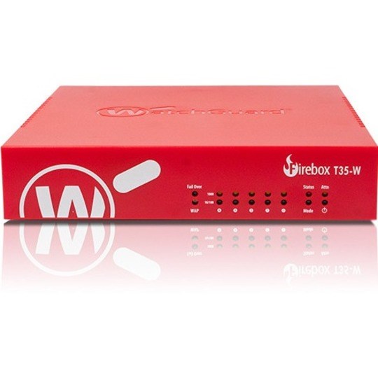TRADE UP TO WATCHGUARD FIREBOX T35 WITH 3-YR TOTAL NETWORK SECURITY/FIREWALL APPLIANCE - 5 PORT - 10/100/1000BASE-T - GIGABIT ETHERNET - AES (128-BIT); AES (256-BIT); RSA; DES; SHA-2; 3DES - 5 X RJ-45