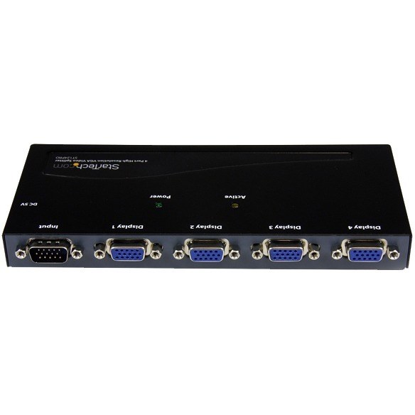 StarTech.com 4 Port High Resolution VGA Video Splitter - 300 MHz - VideoView Pro 47 Port High Resolution 300 MHz Video Splitter - Video splitter - 4 ports