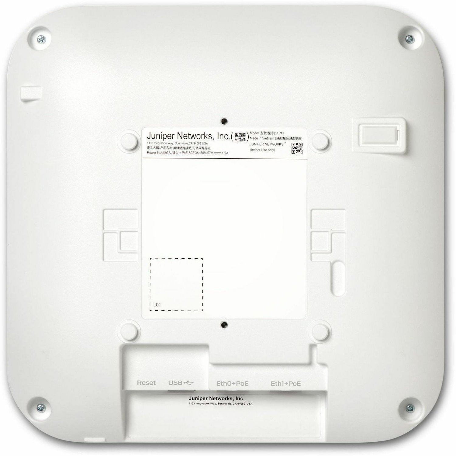 Mist AP47 Tri Band Wi-Fi 7 IEEE 802.11 a/b/g/n/ac/ax/be 28.80 Gbit/s Wireless Access Point - Indoor