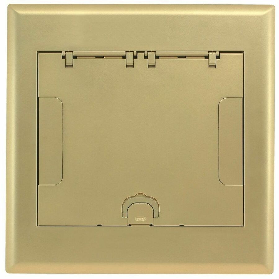 Hubbell 4G Afb CVR, Flush, Brass Powder