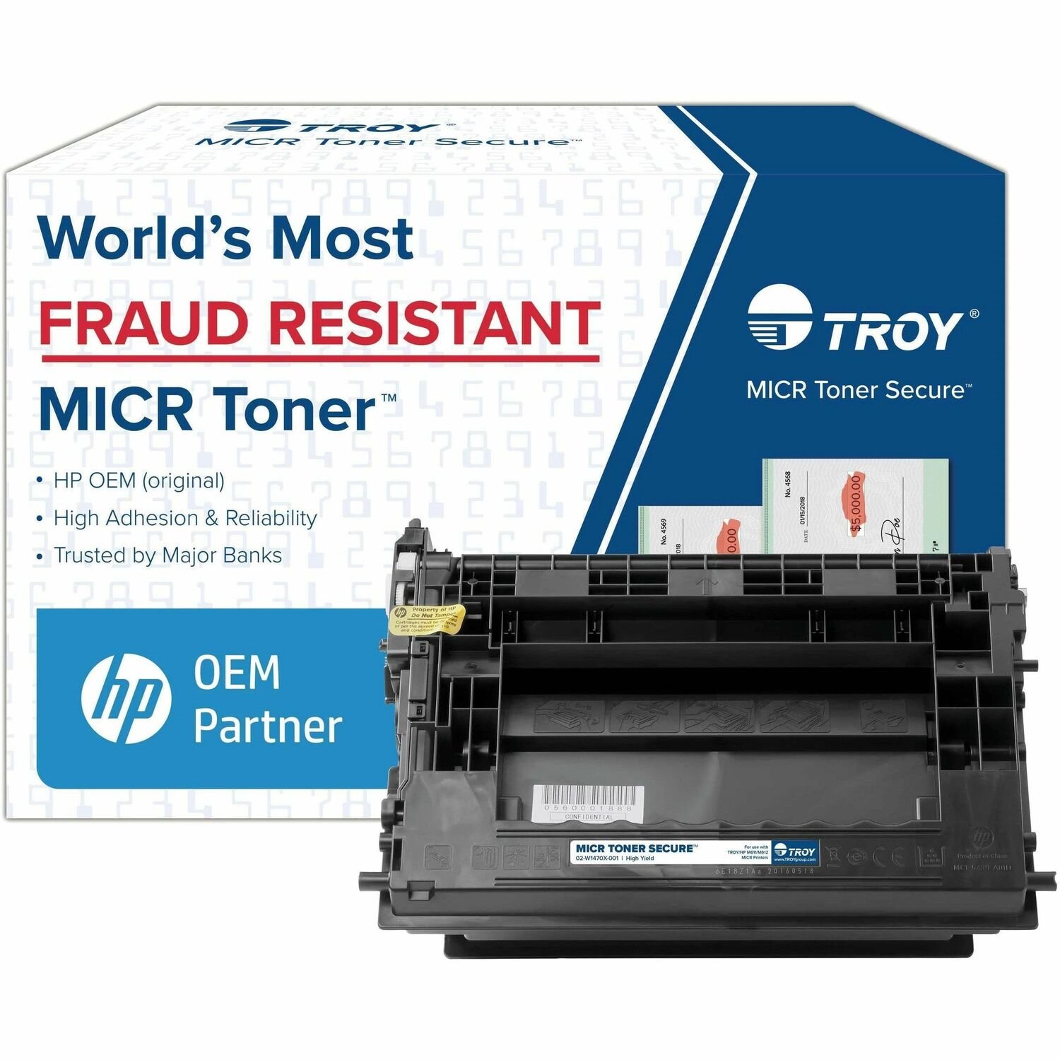 Troy M611e/M612e Micr Toner Secure HY Cartridge