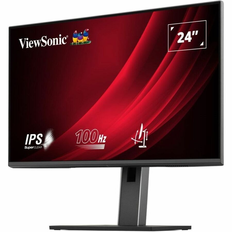 ViewSonic VG2451 24 Inch IPS 1080p Ergonomic Monitor with Full Adjustability, 100Hz, 4-Port USB Hub, HDMI, DisplayPort, and USB C Inputs for Home and Office